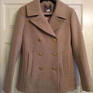 J. CREW MAJESTY TAN PEA COAT